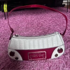 2001 Dior red and white Cadillac bag